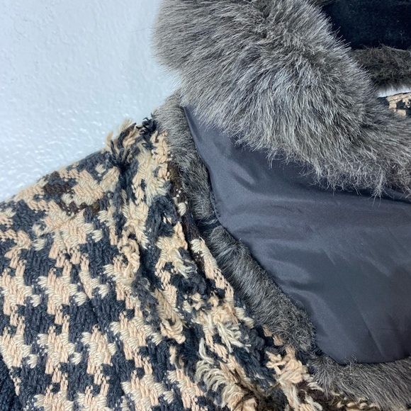 CABI Houndstooth Zip Tweed Sweater Career Academia Cardigan Blazer Jacket size 4 - Picture 8 of 15